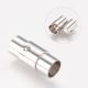 Stainless steel 304 magnetic clasp with additional locking, 18x7 mm, 2 pcs MD2109