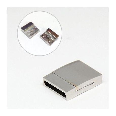 Stainless steel 304 magnetic clasp with additional locking, 23x17x6 mm, 1 pcs MD2112