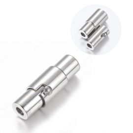Stainless steel 304 magnetic clasp with additional locking, 17x5 mm, 1 pcs MD2124
