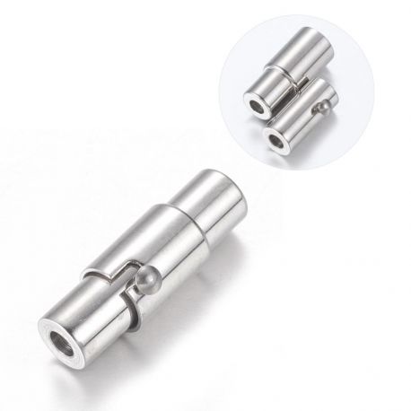 Edelstahl 304 Magnetverschluss mit zusätzlicher Verriegelung, 17x5 mm, 1 Stck MD2124