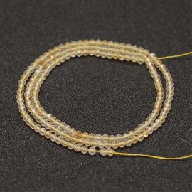 Natural lemon beads, 2 mm, 1 strand