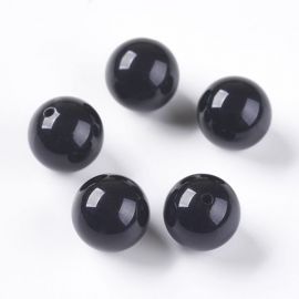Semi-drilled agate beads, 9 mm, 2 pcs., 1 bag