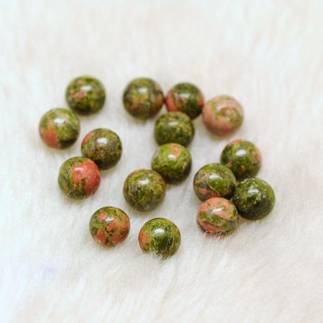 Halbgebohrte natürliche Unakito-Perlen, 8 mm, 2 Stk., 1 Beutel AK1581