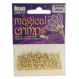 Kullatud maagilised klambrid 2x2 mm ~ 400 tk. 1 kott MD2131
