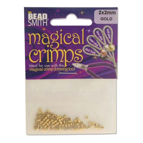 Vergoldete magische Clips 2x2 mm ~ 100 Stk. 1 Beutel MD2129
