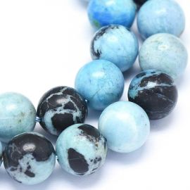 Natūralūs Mėlynojo Opalo karoliukai 10 mm 1 gija