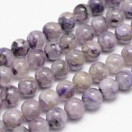 Natural Charoite beads 7-8 mm 1 strand 