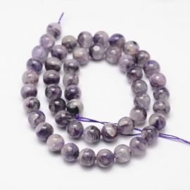 Natural Charoite beads 7-8 mm 1 strand 