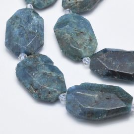 Natural Apatite beads - pendants 31-36x24-26x2-3 mm 1 pcs
