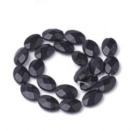 Juodojo Akmens karoliukai 18x13 mm 4 vnt. 1 maišelis