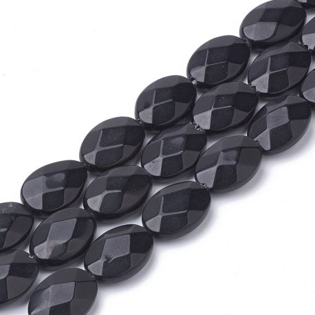 Mustast kivist helmed 18x13 mm 4 tk. 1 kott AK1616