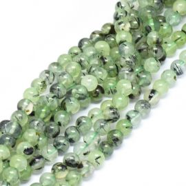 Natural Prehnito beads 7.5-8 mm 1 strand 