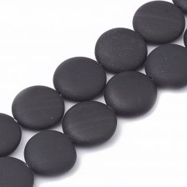 Natural Black Stone Beads 19-20x6-7 mm 4 pcs. 1 bag