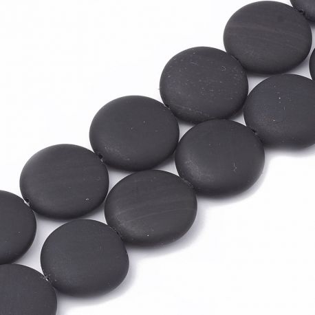 Natural Black Stone Beads 19-20x6-7 mm 4 pcs. 1 bag AK1615