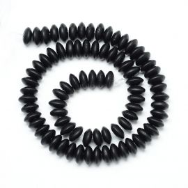 Synthetic Black Stone 8-9x4 mm 1 strand