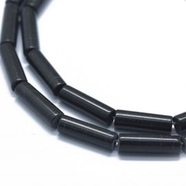 Natural Black Stone Beads 11-15x3.5-4.5 mm 1 strand 