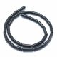 Natural Black Stone Beads 11-15x3.5-4.5 mm 1 strand AK1636