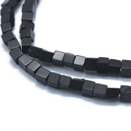 Natural Black Stone Beads 3-4,5x3-4,5x3-4.5 mm 1 strand 