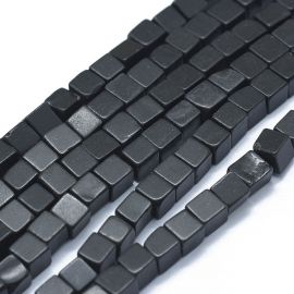 Natural Black Stone Beads 3-4,5x3-4,5x3-4.5 mm 1 strand 