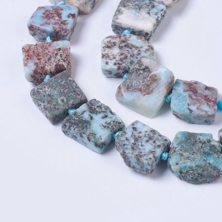Natural Larimar beads 15-19x14-18x5-8 mm 1 strand AK1593