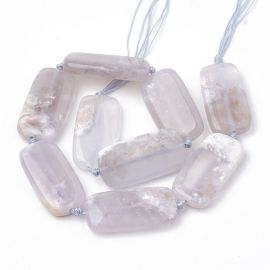Natural Chalcedon beads 40-41x20-21x6-8 mm 1 pcs