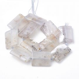 Natural Chalcedon Beads 35x25x8 mm 1 pcs