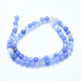 Natural Blue Chalcedon Beads 6 mm 1 strand 