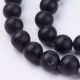 Black Stone Beads 12 mm 1 strand AK1587