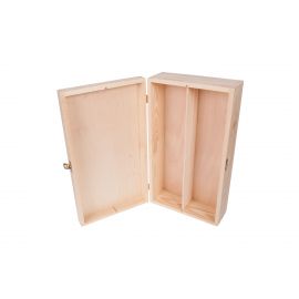 Wooden wine box with clasp 36x20x11 cm