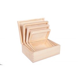 Wooden boxes Matrioškos 22x16x9 cm, 4 pcs. MED0012
