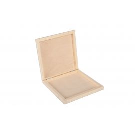 Koka kaste CD diskdziņiem 14,5x14,5x2,5 cm MED0019