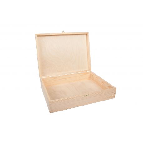 Medinė dėžutė su užsegimu 35x25x7 cm MED0020