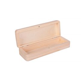 Округлый деревянный ящик с магнитом 19х7 см MED0028
