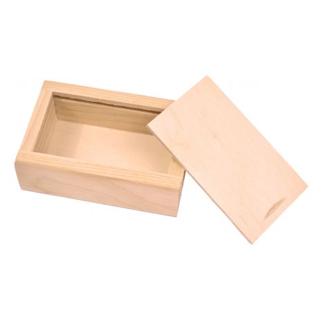 Wooden box with pull-out cap 10x6.5x3 cm MED0034
