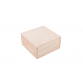 Wooden box for tea 16x16x8 cm