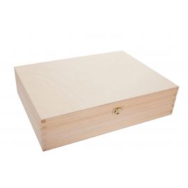 Medinė dėžutė su užsegimu 35x25x7 cm