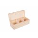 Puidust karp tee jaoks 3 tk. 22x9x8 cm MED0007