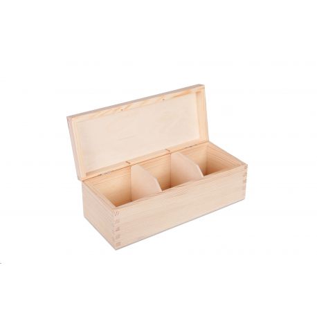 Puidust karp tee jaoks 3 tk. 22x9x8 cm MED0007