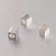 Žalvarinis intarpas "Kubas", 3x3x3 mm, 10 vnt., 1 maišelis II0434