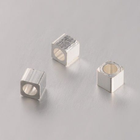 Brass spacer "Cube", 3x3x3 mm, 10 pcs., 1 bag II0434