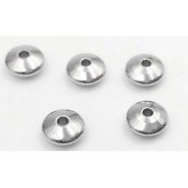 Stainless steel 304 spacer, 8x4 mm, 10 pcs., 1 bag