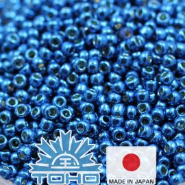 TOHO® sēklu pērles permafinish - cinkota turku zila TR-11-PF584 11/0 (2,2 mm) 10 g. TR-11-PF584