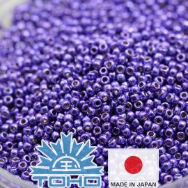 Бисер TOHO® Seed Beads Permafinish - оцинкованный фиолетовый TR-11-PF581 11/0 (2,2 мм) 10 г.