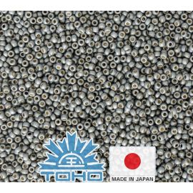 Бисер TOHO® Seed Beads PermaFinish - матовый оцинкованный синий сланец TR-11-PF565F 11/0 (2,2 мм) 10 г. TR-11-PF565F