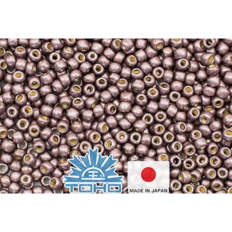 TOHO® Seed Beads PermaFinish - Matte Galvanized Mauve TR-11-PF556F 11/0 (2.2 mm) 10 g. TR-11-PF556F