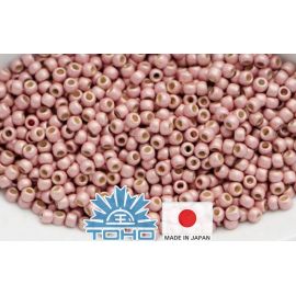 TOHO® Biseris PermaFinish - Matte Galvanized Peach Coral TR-11-PF552F 11/0 (2,2 mm) 10 g. TR-11-PF552F