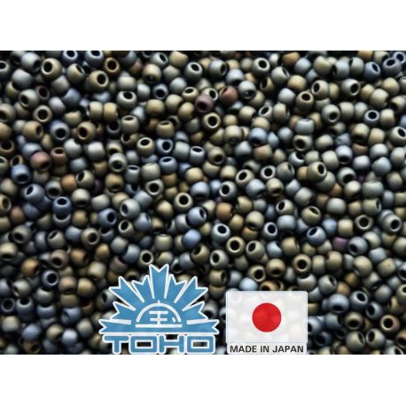 TOHO® Binge matēta metāla varavīksnene - brūna 11/0 (2,2 mm) 10 g. TR-11-83F