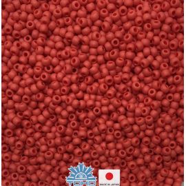 TOHO® sēklu pērles necaurspīdīgi matēti pipari sarkanā krāsā TR-11-45F 11/0 (2,2 mm) 10 g. TR-11-45F