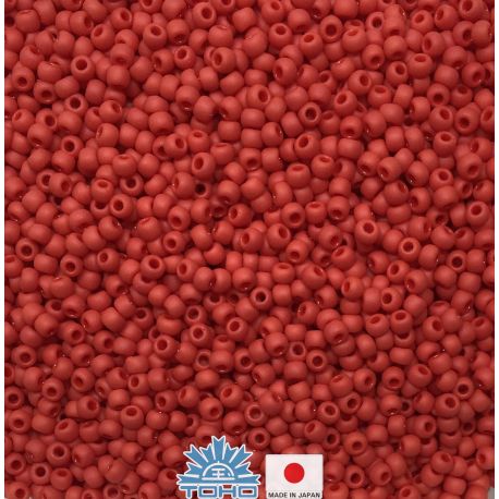 TOHO® Seed Beads Opaque-Frosted Pepper Red TR-11-45F 11/0 (2,2 mm) 10 g. TR-11-45F