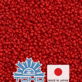 Бисер TOHO® Seed Beads Opaque-Frosted Cherry TR-11-45AF 11/0 (2,2 мм) 10 г.